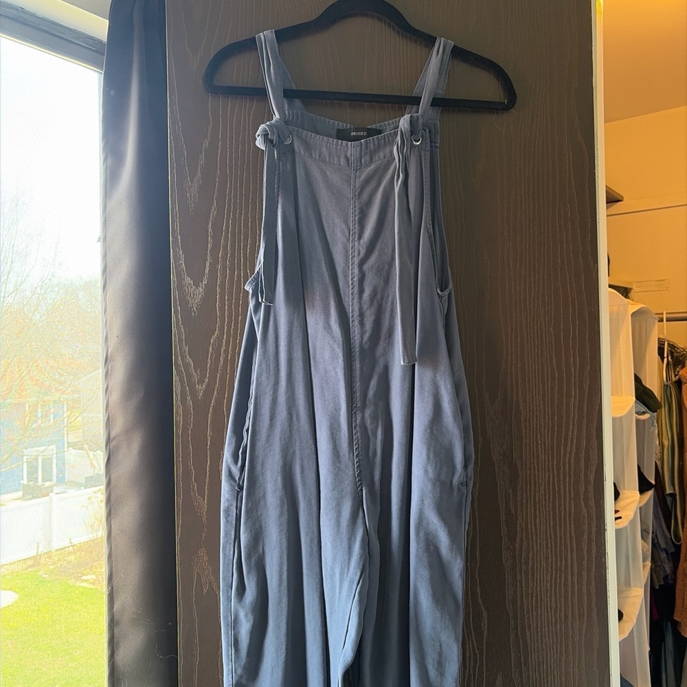 Forever 21 Blue Jumpsuit with Tie Straps